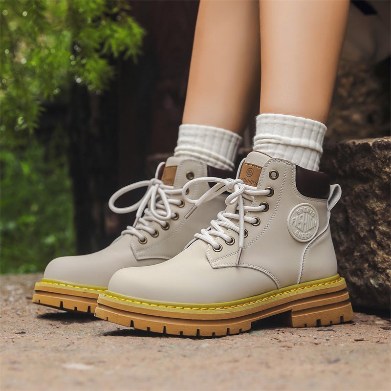 Martin Boots Frosted Tooling Couple Rhubarb Boots Retro Trendy All-Match Short Boots 6518-J - Image 3